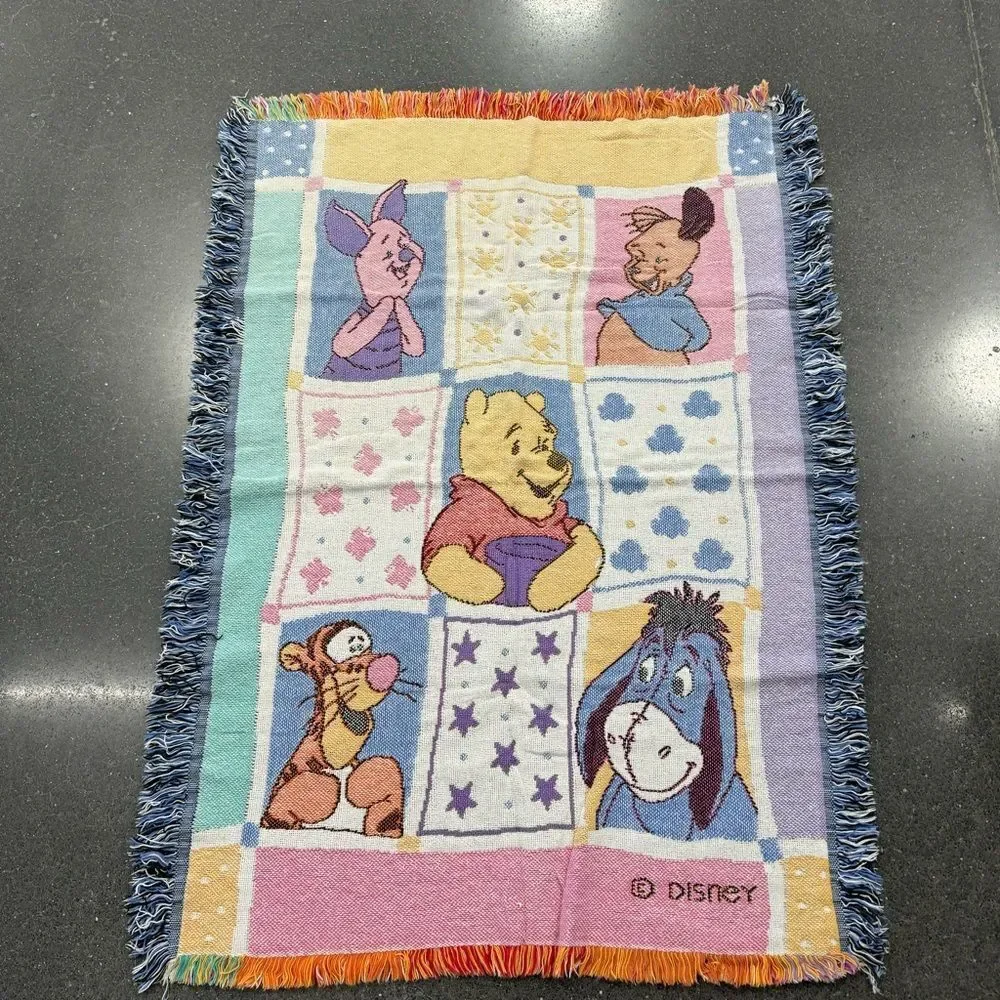 Vintage 90's Disney Mickey Mouse Singing To Minnie Mouse Tapestry Blanket